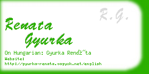 renata gyurka business card